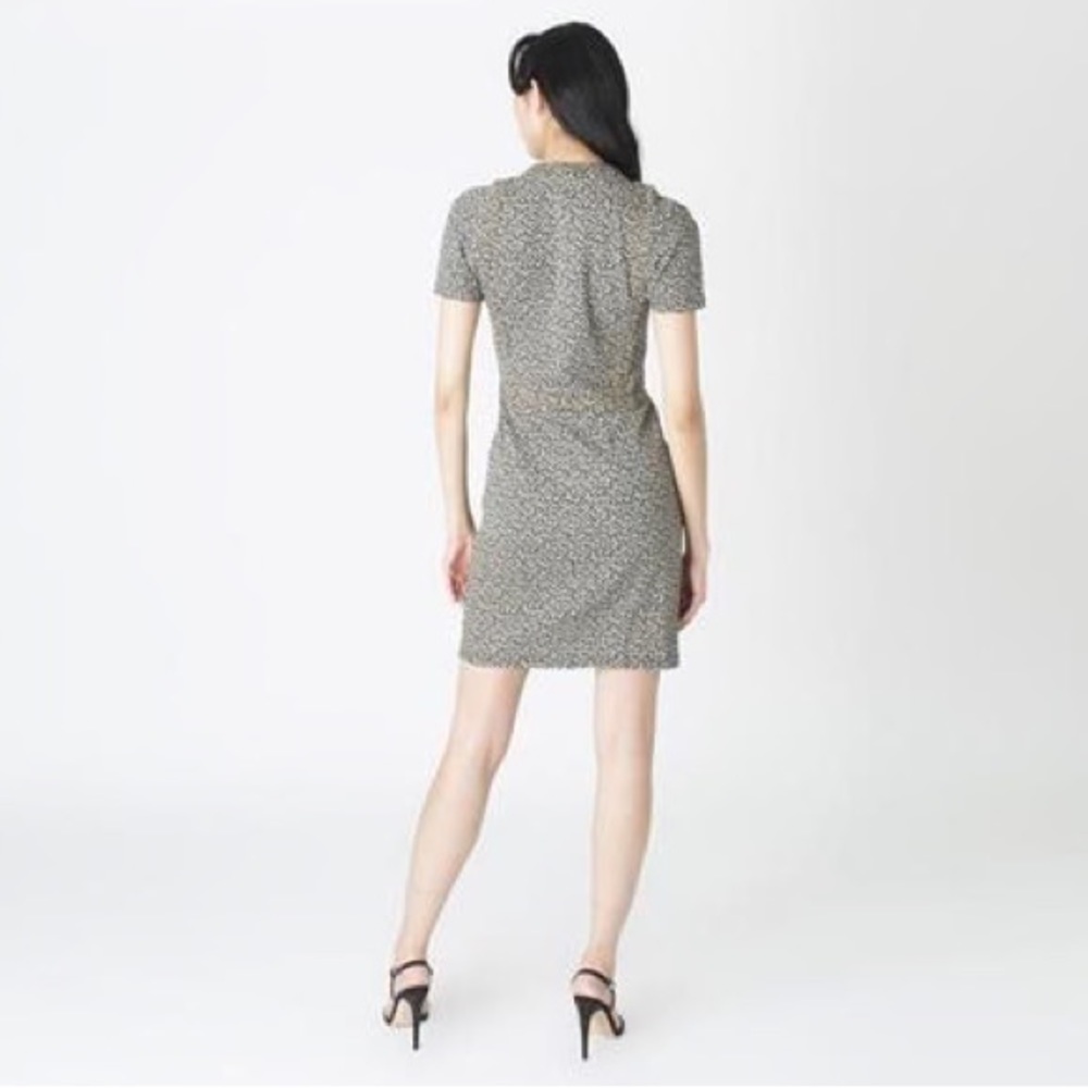 Sea New York Cheetah Animal Print Zip Midi Short Sleeve Dress XS - Picture 4 of 4